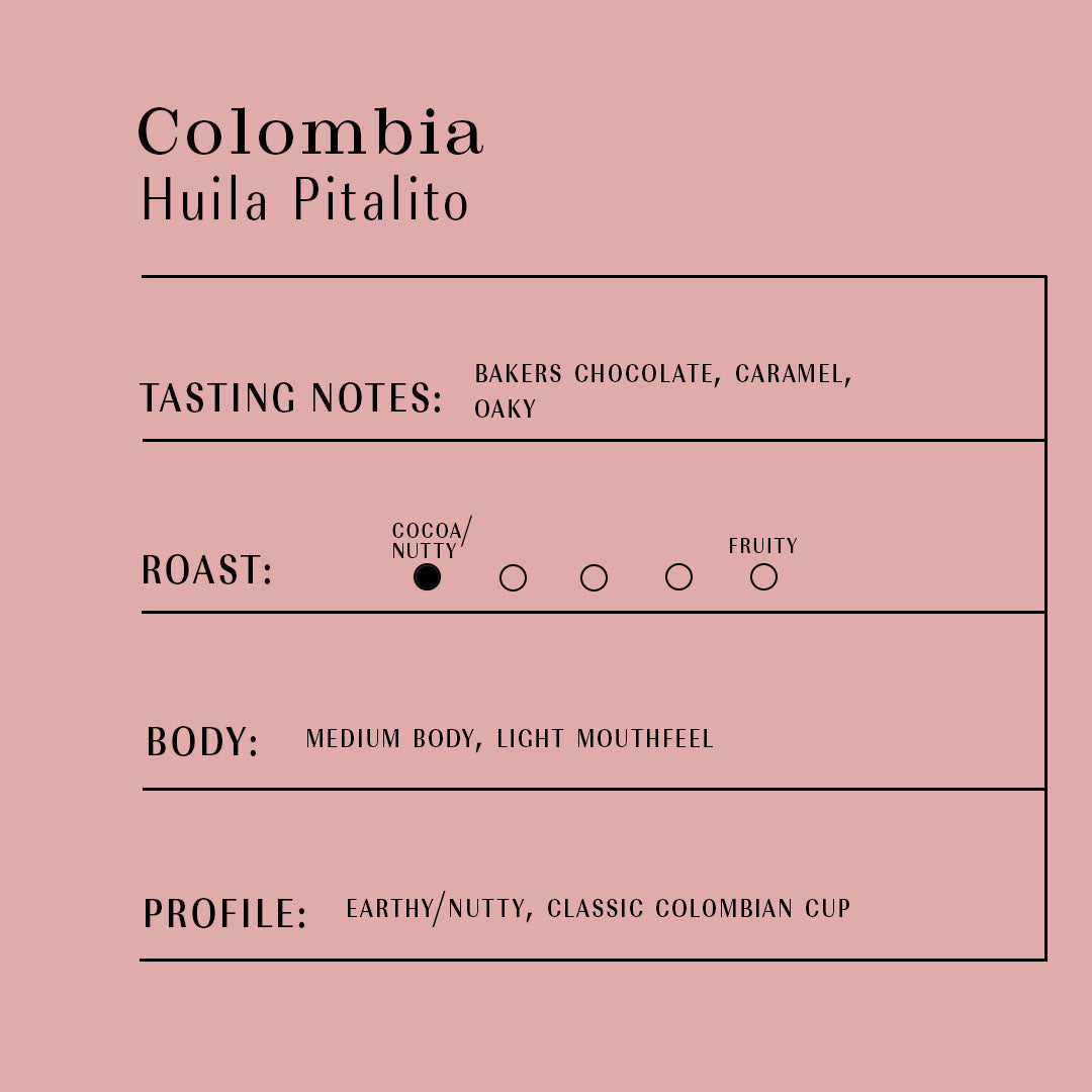 12oz Colombia Huila Pitalito - Washed