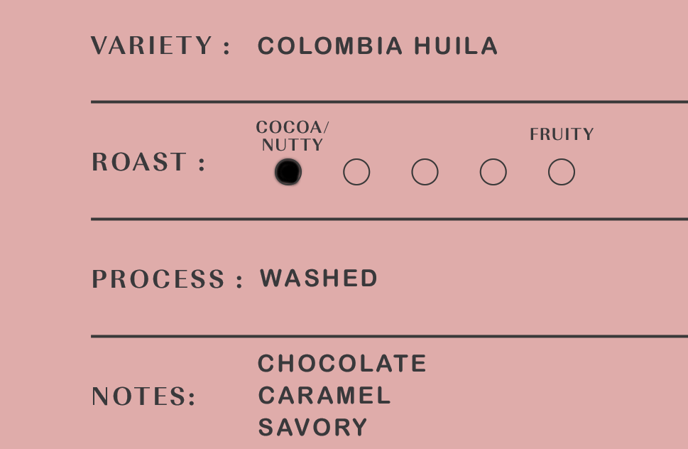 5lb Colombia Huila Pitalito - Washed